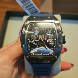 Invicta Black and Blue Space-Themed Men's Watch